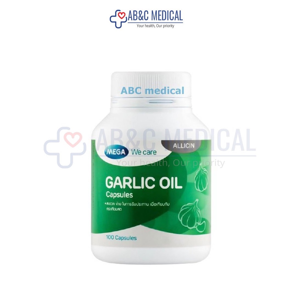 ภาพหน้าปกสินค้าEXP: 29/05/2024 Mega we care Garlic oil 100 เม็ด เมก้า กระเทียม น้ำมันกระเทียม จากร้าน jirawatdeeduangpan บน Shopee