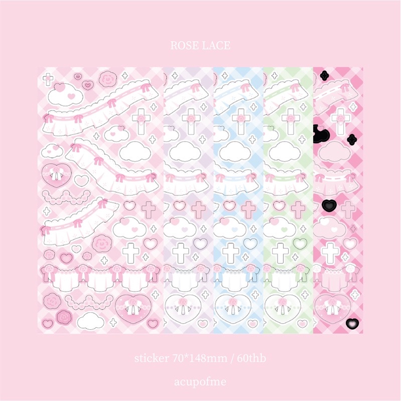 rose-lace-sticker-สติกเกอร์ไดคัท