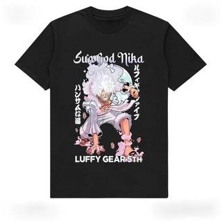 【hot tshirts】เสื้อยืด พิมพ์ลายอนิเมะ One Piece LUFFY GEAR 5 FIFTH Sun God Nika Joy Boy สไตล์ญี่ปุ่น สําหรับผู้ชาย x A147