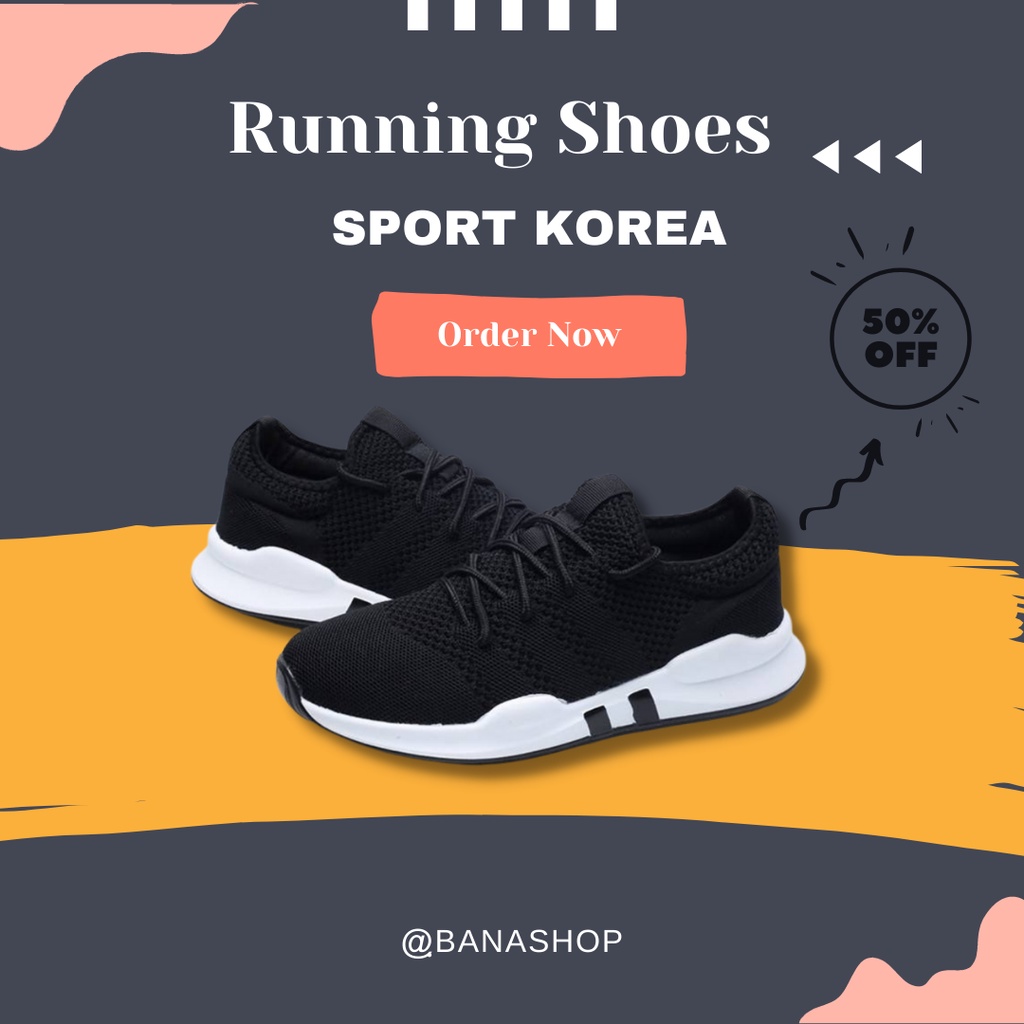 พร้อมส่ง-รองเท้าผ้าใบเกาหลี-sport-รองเท้าวิ่ง-แต่งแถบเส้น-สีดำไซส์-41