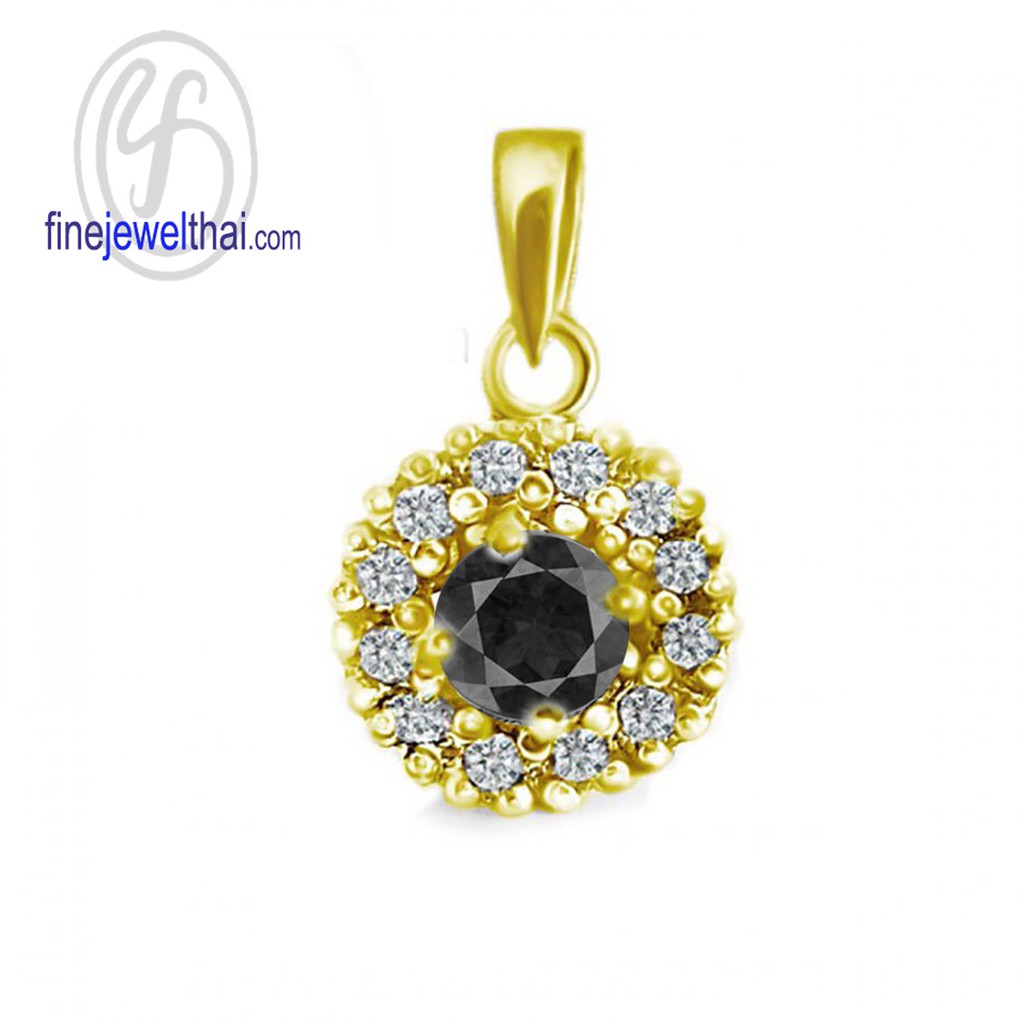 finejewelthai-จี้นิล-นิล-จี้พลอย-พลอยประจำเดือนเกิด-black-spinel-onyx-pendant-birthstone-p1081on00e