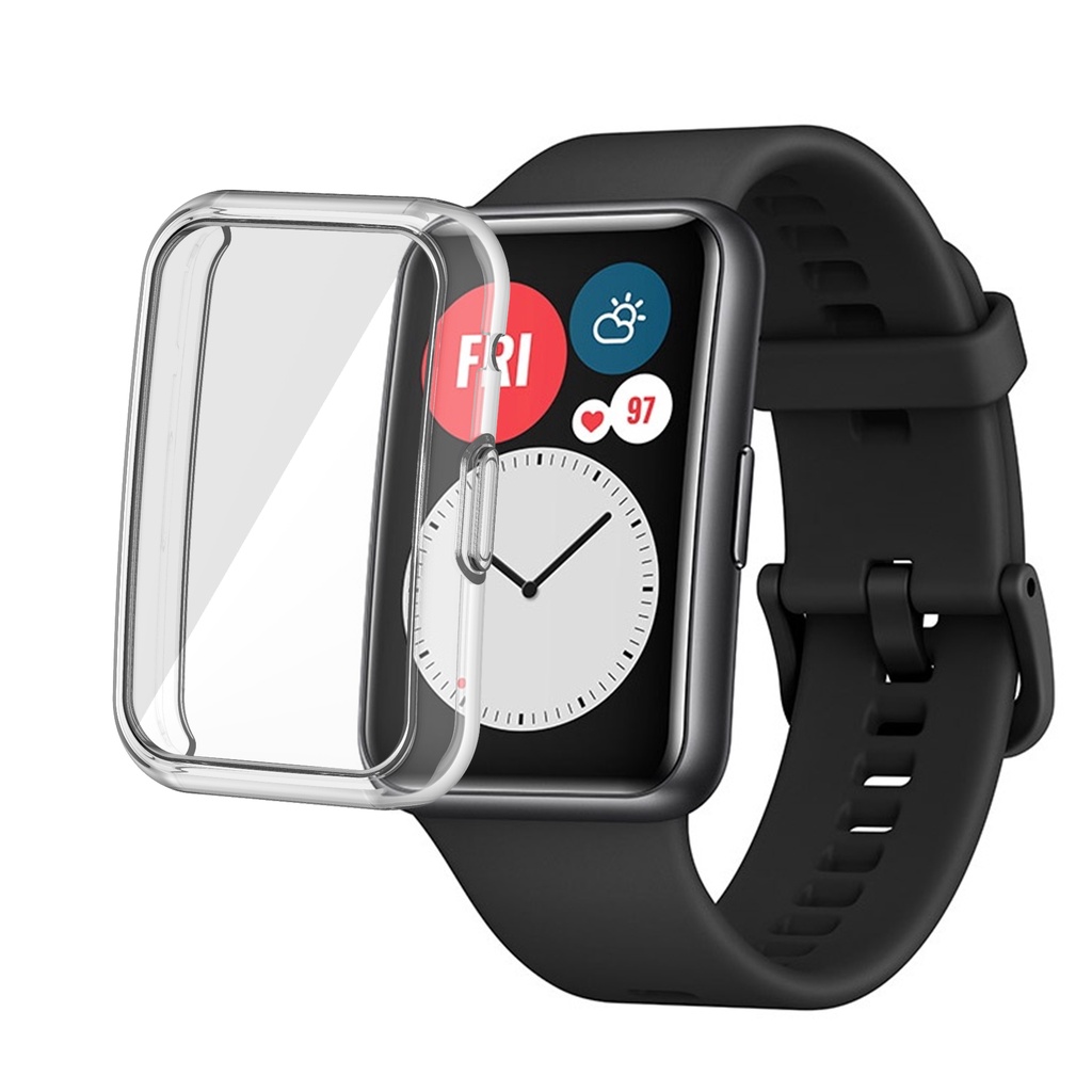 ลองดูภาพสินค้า เคสสําหรับ Huawei watch Fit Soft TPU บางเฉียบป้องกันรอยขีดข่วนหน้าจอป้องกันนาฬิกา