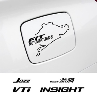 สติกเกอร์ไวนิลติดฝาถังน้ํามันรถยนต์ สําหรับ Honda Fit Insight Jazz Mugen RR SI VTI Type R S Nurburgring 1 ชิ้น