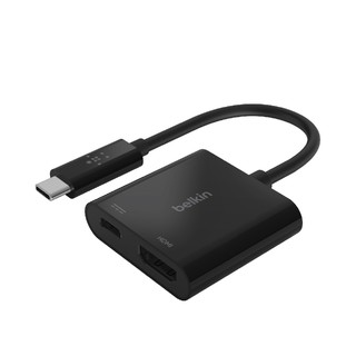 Belkin AVC002 อะแดปเตอร์แปลงสัญญาณภาพและเสียง USB-C to HDMI (4K @60Hz) มีพอร์ต USB-C รองรับการชาร์จสูงสุด 60 วัตต์