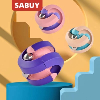 SABUY เด็กปลายนิ้วบีบอัดgyroของเล่นติดตามหินอ่อนสนุกปริศนาพื้นที่คิดพัฒนาลูกบาศก์รูบิคของเล่นสี่สีตัวเลือก