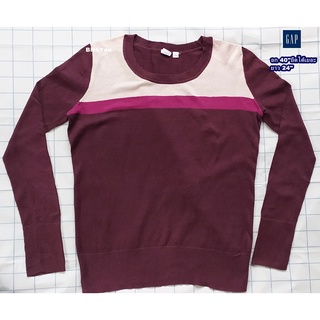 GAP เสื้อครอปไหมพรม-สีม่วงเปลือกมังคุด ไซส์ 40-45"(สภาพสวยเหมือนใหม่ ไม่ผ่านการใช้งาน)