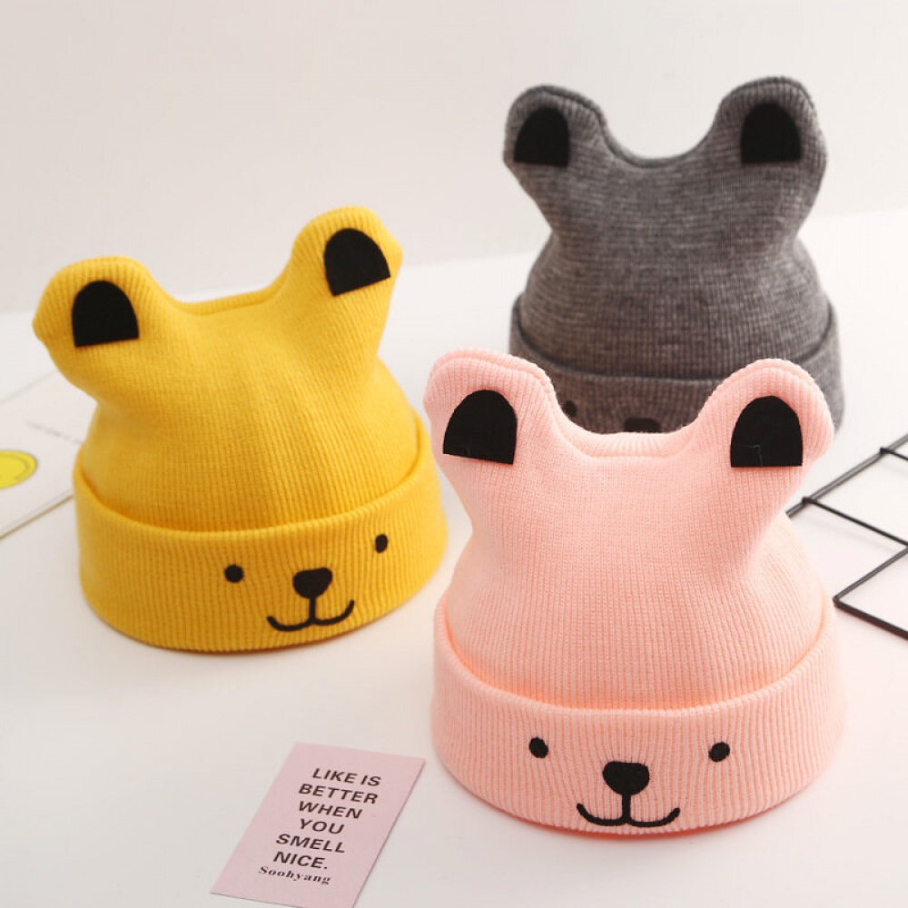 หมวกบีนนี่-รูปหมี-สีสันสดใส-สำหรับเด็ก-sj4150