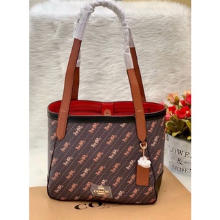 💥COACH HORSE AND CARRIAGE TOTE WITH DOT PRINT
