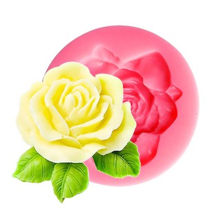 แม่พิมพ์ซิลิโคน รูปดอกกุหลาบ สําหรับทําเค้ก ช็อคโกแลต น้ําตาล ฟองดองท์