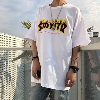 เสื้อยืดThrasher oversize sublimation Unisex Oversized Fashion trendy color T Shirt tees