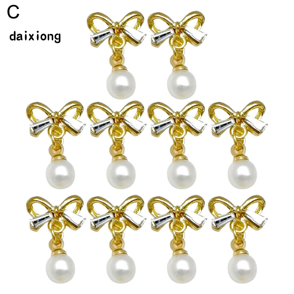 lt-daixiong-gt-อุปกรณ์ตกแต่งเล็บ-จี้โบว์โลหะ-3d-diy-10-ชิ้น