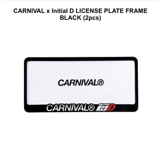 CARNIVAL x Initial D LICENSE PLATE FRAME BLACK (2pcs)ทะเบียนรถยนต์