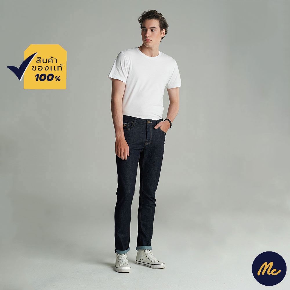 Mc JEANS กางเกงยีนส์ผู้ชาย กางเกงยีนส์ แม็ค แท้ ผู้ชาย ขาเดฟ ริมแดง (MC RED  SELVEDGE) สียีนส์ ผ้าริม ใส่สบายคล่องตัว ทรงสวย ทันสมัย MASZ015 | Shopee  Thailand