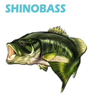 Shinobass สติกเกอร์ PVC รูปปลา เหยื่อตกปลา สําหรับติดตกแต่งรถยนต์