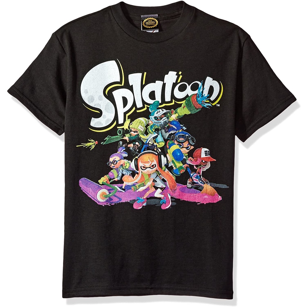 เสื้อยืดผ้าฝ้ายพิมพ์ลาย-ไอเทมเด็ดเสื้อยืด-พิมพ์ลายกราฟฟิค-nintendo-boyss-splatoon-สําหรับครอบครัว-และผู้ใหญ่