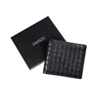 Enviszo กระเป๋าสตางค์รุ่น Weaved Bifold หนังสานแท้ - EW-WE-BF