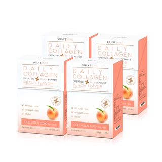 สินค้า Daily Collagen Dipeptide Plus Ceramide รสพีช 4 กล่อง