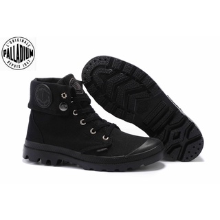 100%Original PALLADIUM Black Martin Boots mens and womens canvas shoes 35-45