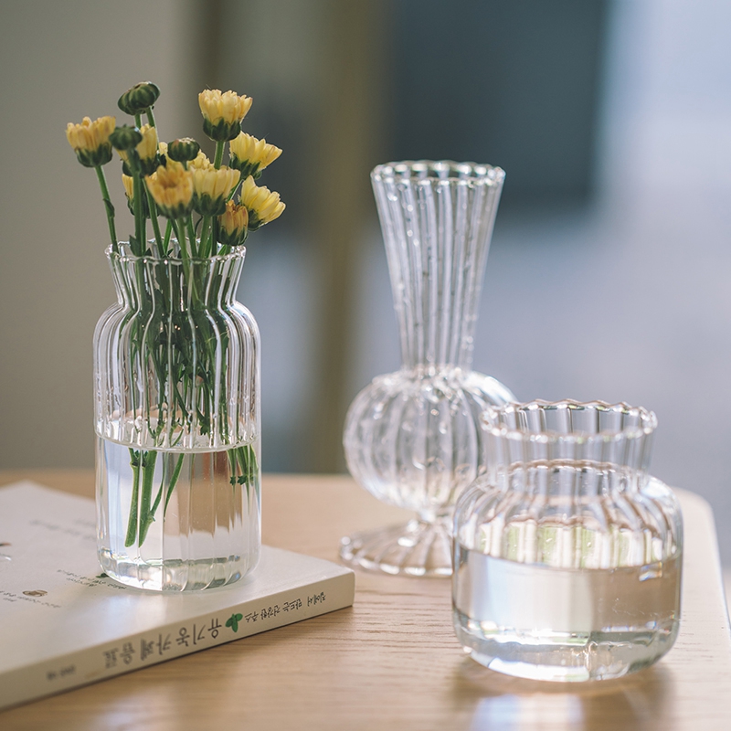 รูปภาพสินค้าแรกของแจกัน ชนิดแก้วไฮโดรโปนิก ใส่ดอกไม้ สำหรับตกแต่งบ้าน