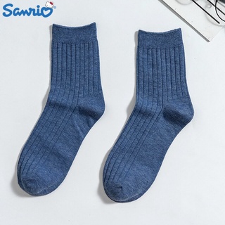 สินค้า Sanrio สีทึบ ถัก รุ่นเบสิค ถุงเท้า ถุงเท้ากีฬา 01Socks