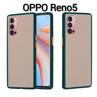 (พร้อมส่งในไทย)เคสขอบนิ่มหลังแข็งขุ่น OPPO Reno5 5G/Reno5 4G