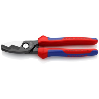 KNIPEX Cable Shears w/twin cutting edge - 200 mm กรรไกรตัดสายไฟ 200 มม. รุ่น 9512200