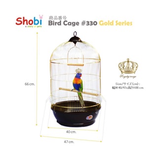 ภาพขนาดย่อของภาพหน้าปกสินค้ามาใหม่ กรงนกดีไซน์หรู Shobi- 330G สีทอง จากร้าน shobiminishop บน Shopee ภาพที่ 1