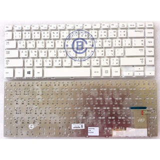 SAMSUNG Keyboard คีย์บอร์ด SAMSUNG NP370R4E NP370R4V NP450R4E NP450R4V NP450R4Q NP470R4E NP275E4V (TH-US) สีขาว