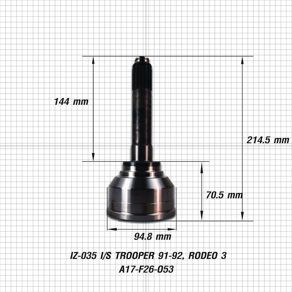e1-หัวเพลาขับ-isuzu-trooper91-92-rodeo-3-0-a17-f26-o53-iz-035-จำนวน-1-ตัว