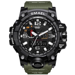 Orange Wrist Watch Men LED Clock Digital Watch Date Watproof Sport Wristwatch Stopwatch Alarm 1545 Mens Watches Military