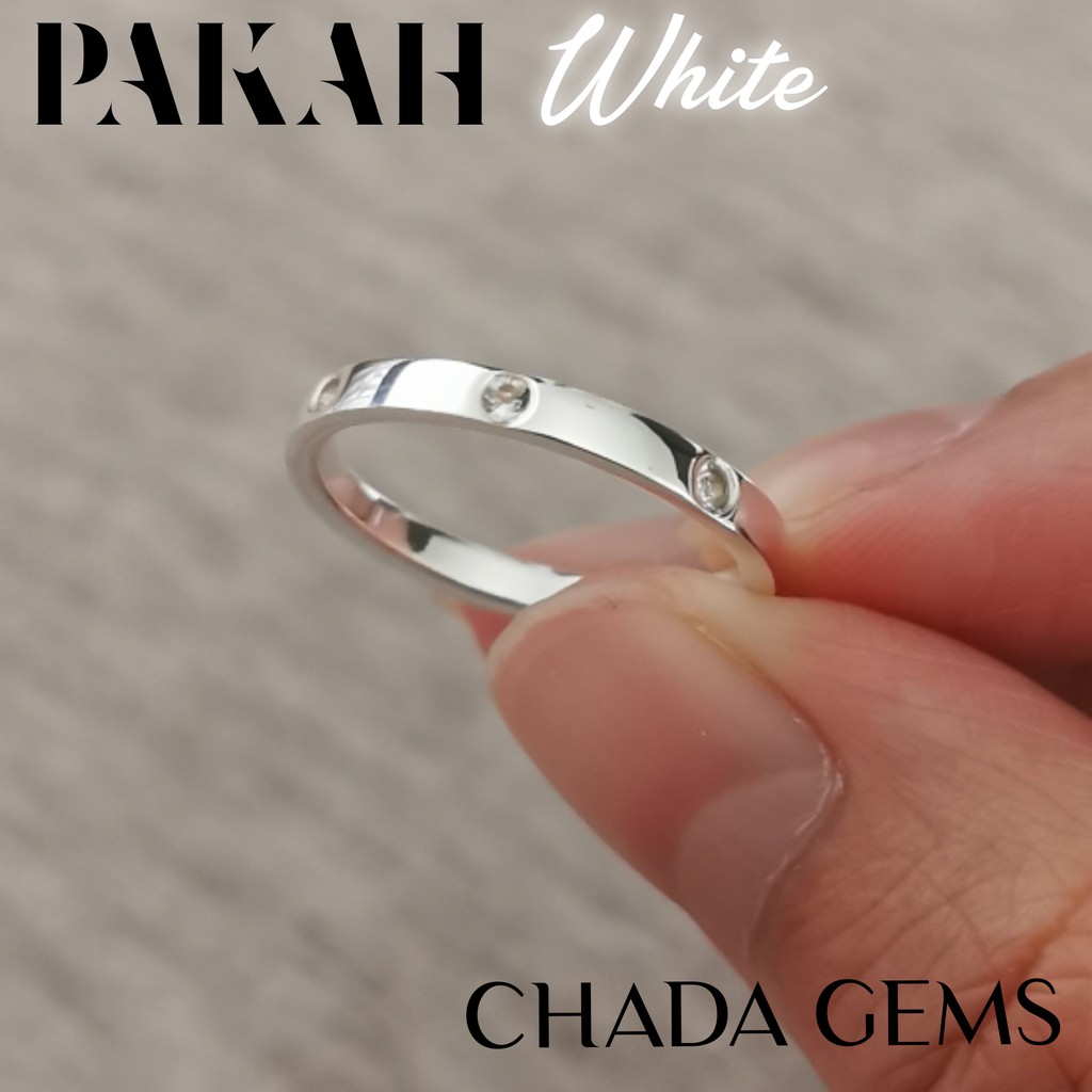 แหวนพลอยแท้-white-topaz-gold-white-พลอยสีขาว-pakah-collection-gemstone-ring