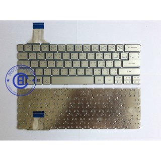 ACER Keyboard คีย์บอร์ด ACER ASPIRE P3-131 P3-171 TH-EN สีขาว บรอนส์