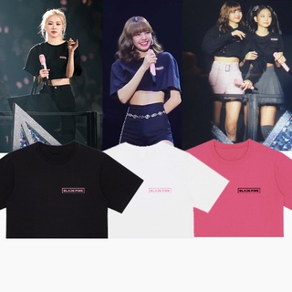 #เสื้อยืดลายดาวBLACKPINK  เสื้อครอป แบล็คพิงค์ [S-3XL]เสื้อยืด