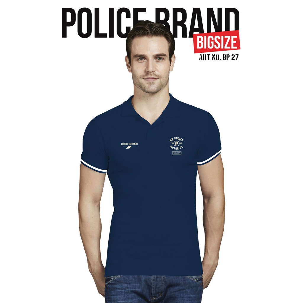 ภาพหน้าปกสินค้าPolice Bodysize เสื้อโปโล ทรง Slim fit พอดีตัว สีขาว,ดำ,เทา,กรม ใส่ได้ทั้งผุ้ชาย/ผู้หญิง (FP26,BP27,XP24) จากร้าน policebrand บน Shopee