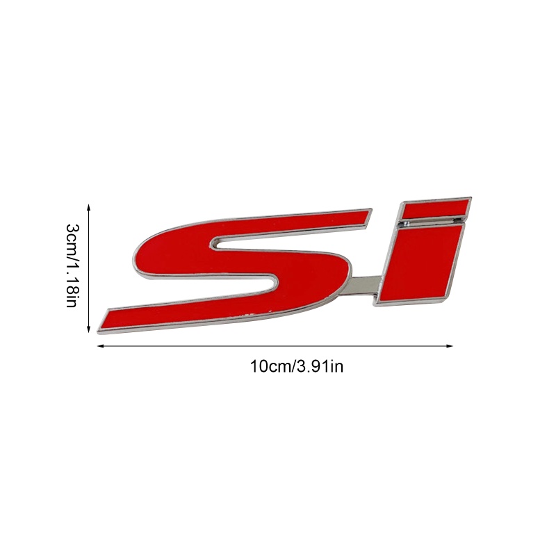 aotoo-สติกเกอร์โลหะ-3d-ลายตราสัญลักษณ์-si-สําหรับติดตกแต่งรถยนต์-hondacivic