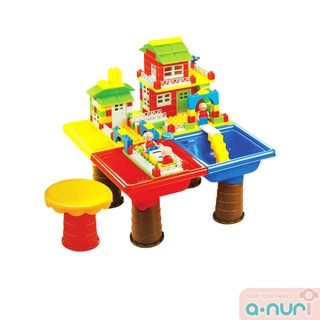 Anuri โต๊ะเล่นทราย 4 ช่อง 8806 Sand beach set toys ของเด็กเล่น  ของเล่นสนาม ของเล่นทราย เหมาะสำหรับอายุ 1ปีขึ้นไป