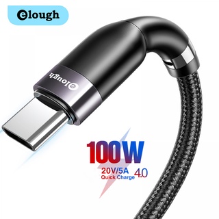 ภาพขนาดย่อของภาพหน้าปกสินค้าElough 100W Type C to Type C Cable QC 3.0 Fast Charging PD Cable Wires จากร้าน eloughofficialstore.th บน Shopee ภาพที่ 1