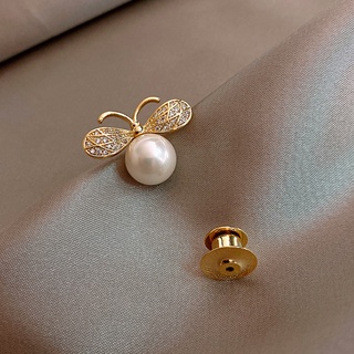 Electroplating bee pearl diamond brooch Korean design all-match remarks with the same accessories for girls for women lo