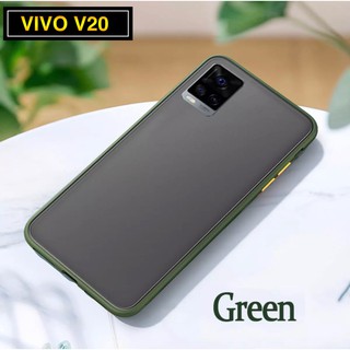 [ ส่งจากไทย ] Case Vivo V20 เคสเรียวมี เคสกันกระแทก ปุ่มสีผิวด้าน ขอบนิ่มหลังแข็ง VIVO V20 พร้อมส่ง