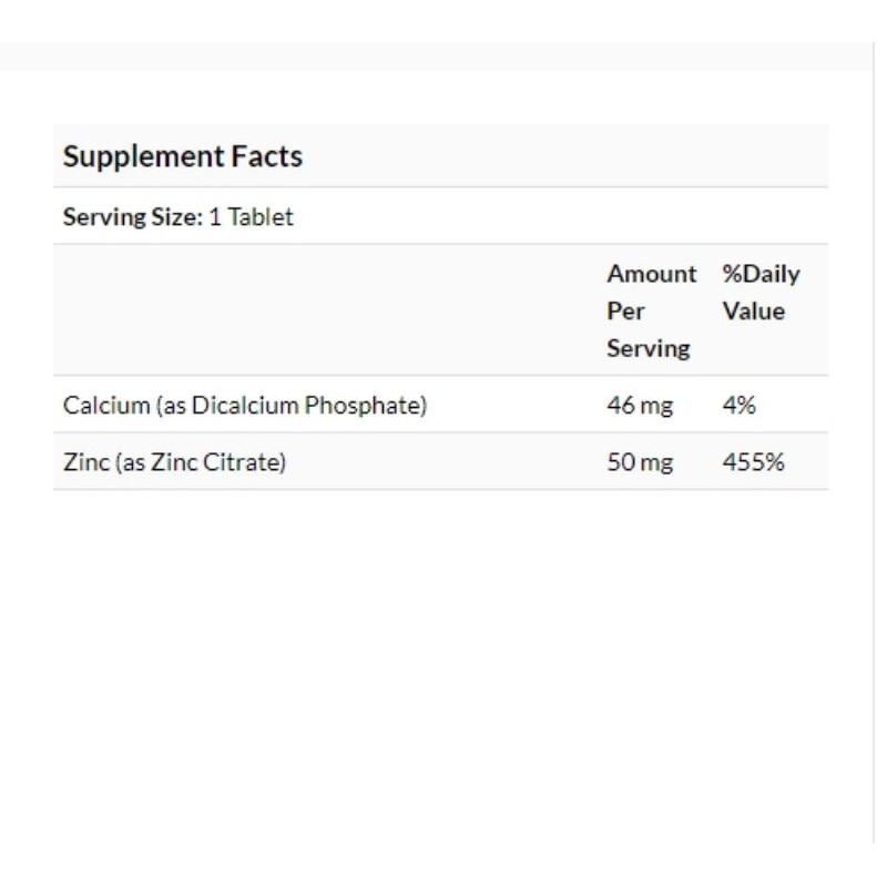 ภาพสินค้า21st Century Zinc Citrate 50 mg 60 Tablets จากร้าน za_me บน Shopee ภาพที่ 3