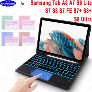 เคสคีย์บอร์ดเมจิก สําหรับ Samsung Tab A8 A7 S6 Lite 2022 Touchpad Backlit Tab S8 S7+ S7 FE S8+ Plus S8 Ultra