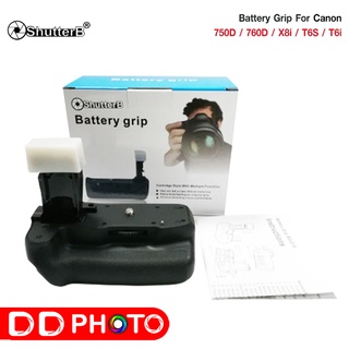 Battery Grip Shutter B รุ่น CANON 760D/750D/X8I/T6S/T6i  (BG-E18  Replacement)