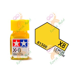 สีสูตรน้ำมัน Tamiya Enamel X8 Lemon Yellow 10ml