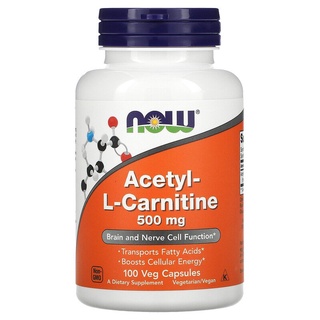 ภาพขนาดย่อของภาพหน้าปกสินค้าพร้อมส่ง แอลคาร์นิทีน (ALC) Now Foods, Acetyl-L-Carnitine, 500 mg 50 / 100 / 200 Capsules, 750 mg 90 Tablets จากร้าน vitamart บน Shopee ภาพที่ 3