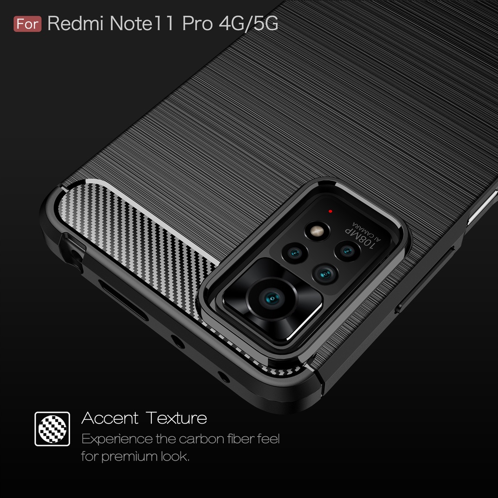 รูปภาพของคาร์บอนไฟเบอร์ เคส Redmi Note 11 Pro 10 10S 9 9S 8 7 7S Pro Series กันกระแทก Smooth ต่อต้าน ลายนิ้วมือลองเช็คราคา
