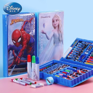 สินค้า Disney Elsa/Spiderma สีเทียน ชุดระบายสี 42ชิ้น อุปกรณ์ระบายสี วาดภาพระบายส อุปกรณ์ระบายส