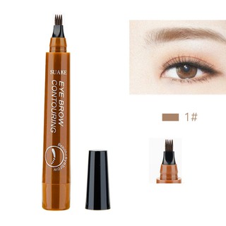 Four Tips Eyebrow Pen Tattoo Pen Waterproof Smudge-proof Micro-Fork Eyebrow Pen