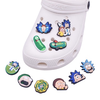 Crocs Jibbitz Pins Rick and Morty กระดุมเสน่ห์ สําหรับรองเท้า DIY