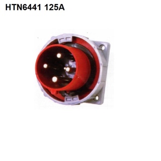 HTN6441 ปลั๊กตัวผู้ฝังตรง 3P+E 125A 400V IP67 6h