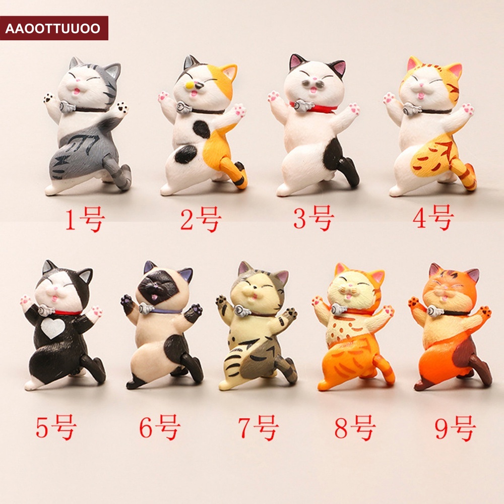 ภาพหน้าปกสินค้าของเล่นตุ๊กตาการ์ตูนแมวทรงกลม 9 สี 5 ซม. จากร้าน aaoottuuoo4.th บน Shopee